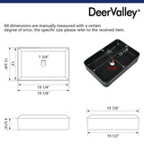 DeerValley Ally 20" x 13" Ceramic Rectangular Vessel Bathroom Sink