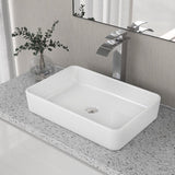 DeerValley Ally 20" x 13" Ceramic Rectangular Vessel Bathroom Sink