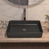DeerValley Ally 20" x 13" Ceramic Rectangular Vessel Bathroom Sink