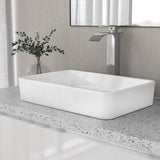 DeerValley Ally 20" x 13" Ceramic Rectangular Vessel Bathroom Sink