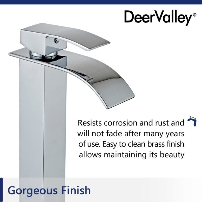 DeerValley Ally Vessel Sink Faucet Single-handle Bathroom Faucet with Drain Assembly