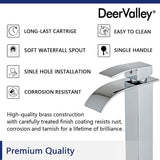 DeerValley Ally Vessel Sink Faucet Single-handle Bathroom Faucet with Drain Assembly