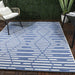 Degas Striped Trellis Indoor/Outdoor Area Rug