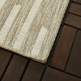 Degas Striped Trellis Indoor/Outdoor Area Rug