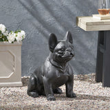 Delamore Outdoor French Bulldog Garden Statue by Christopher Knight Home