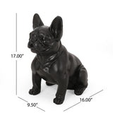 Delamore Outdoor French Bulldog Garden Statue by Christopher Knight Home