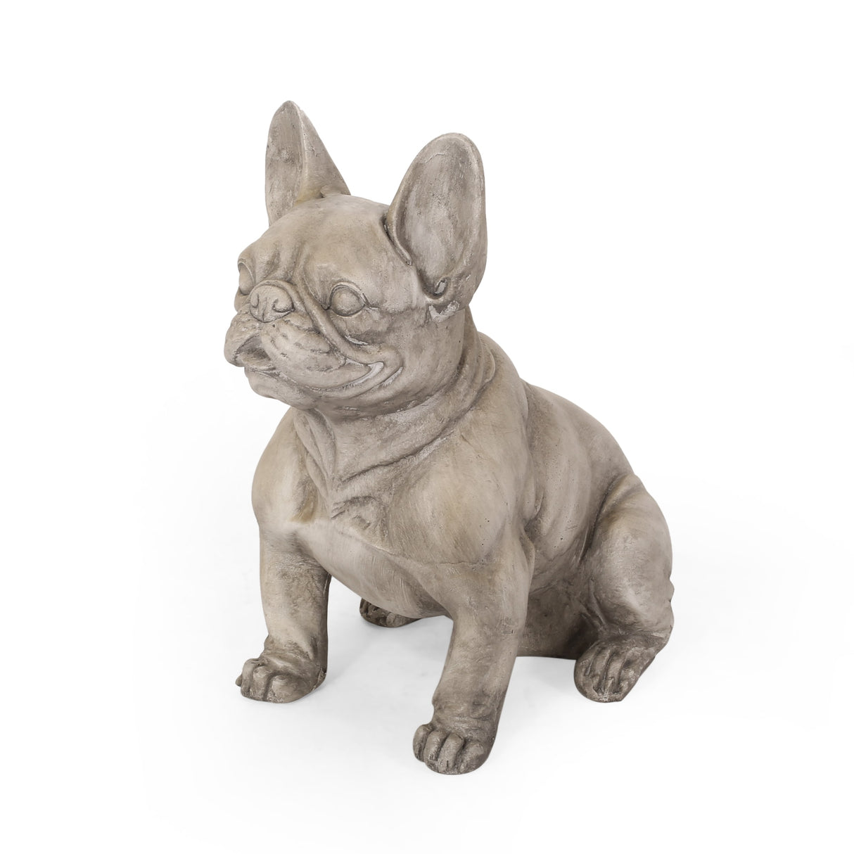 Delamore Outdoor French Bulldog Garden Statue by Christopher Knight Home