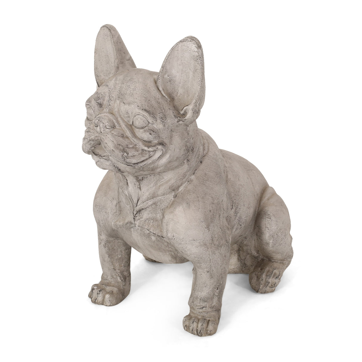Delamore Outdoor French Bulldog Garden Statue by Christopher Knight Home