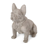 Delamore Outdoor French Bulldog Garden Statue by Christopher Knight Home