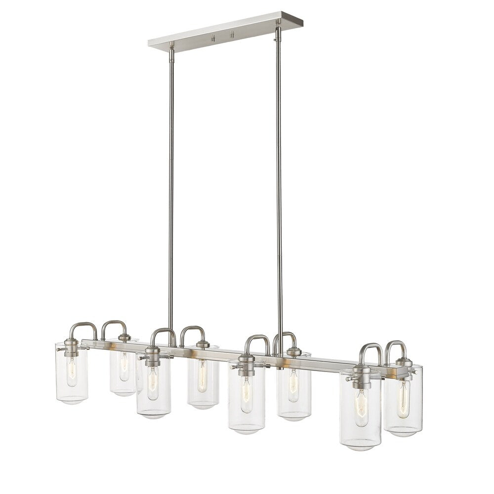 Delaney 8 Light Island/Billiard in Brushed Nickel