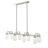 Delaney 8 Light Island/Billiard in Brushed Nickel