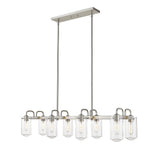 Delaney 8 Light Island/Billiard in Brushed Nickel