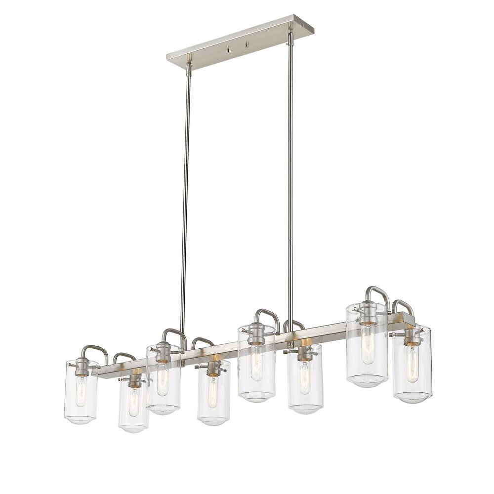 Delaney 8 Light Island/Billiard in Brushed Nickel