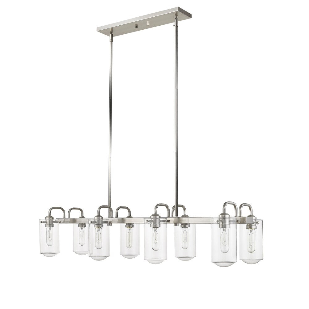 Delaney 8 Light Island/Billiard in Brushed Nickel