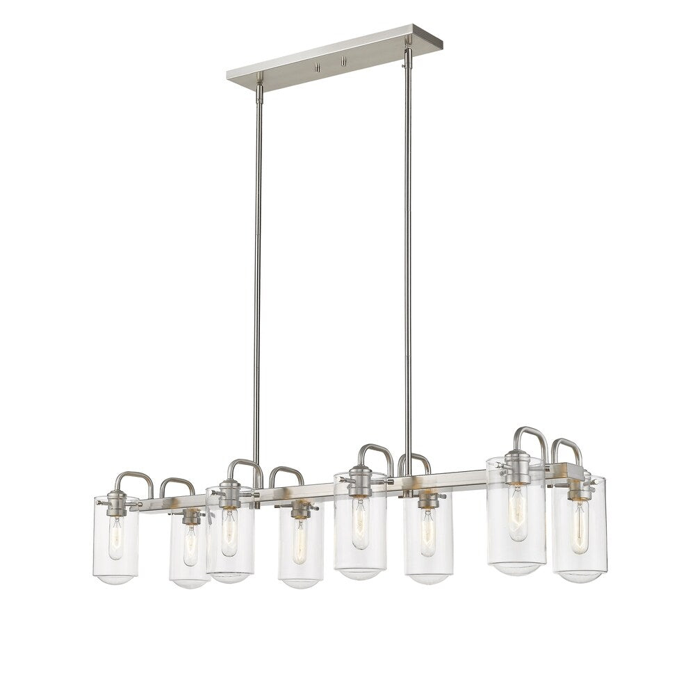 Delaney 8 Light Island/Billiard in Brushed Nickel