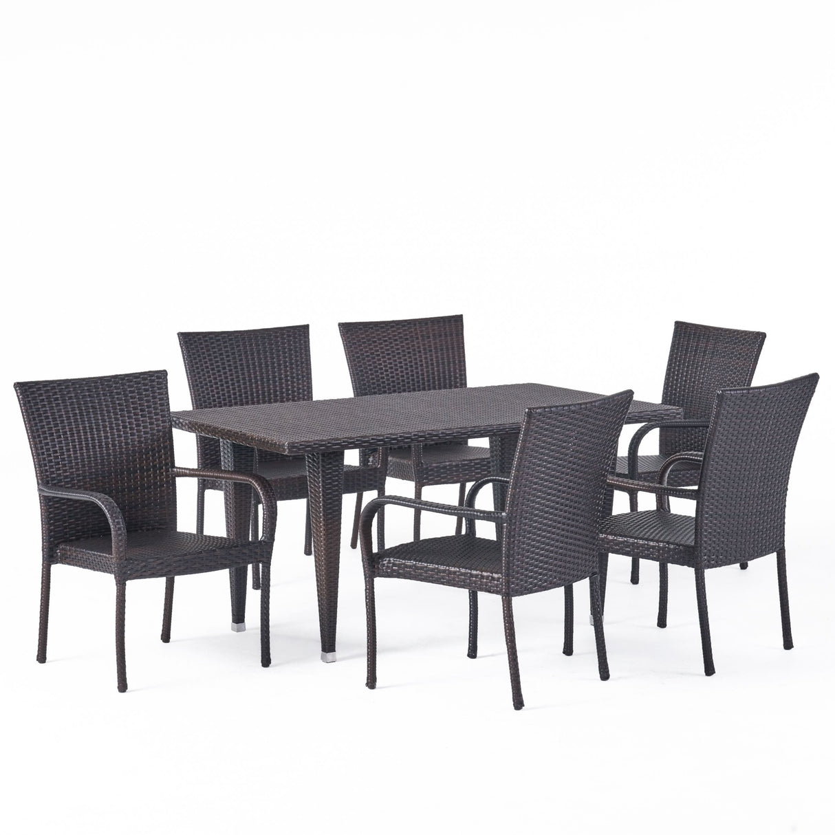 Delani 7-piece Outdoor Wicker Dining Set by Christopher Knight Home