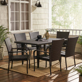 Delani 7-piece Outdoor Wicker Dining Set by Christopher Knight Home