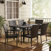 Delani 7-piece Outdoor Wicker Dining Set by Christopher Knight Home