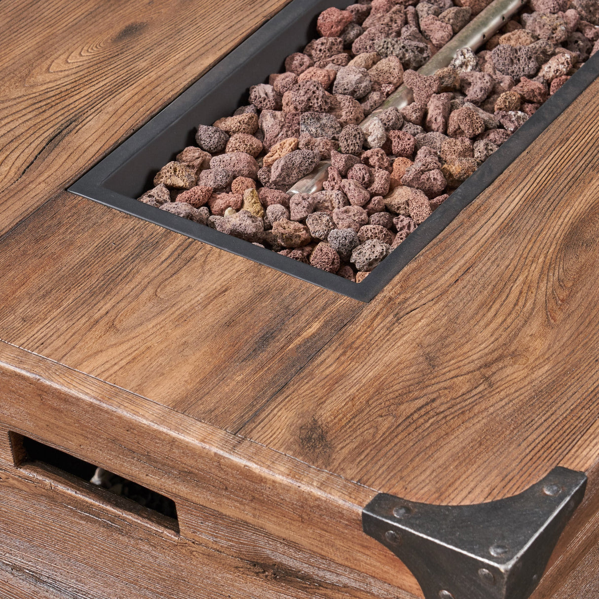 Delany Outdoor 50,000 BTU Lightweight Concrete Rectangular Fire Pit (No Tank Holder) by Christopher Knight Home