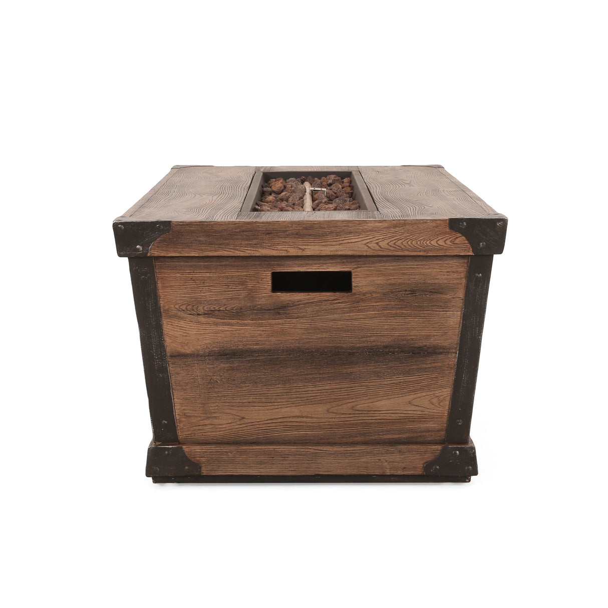 Delany Outdoor 50,000 BTU Lightweight Concrete Rectangular Fire Pit (No Tank Holder) by Christopher Knight Home