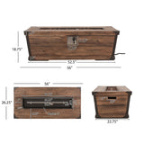 Delany Outdoor 50,000 BTU Lightweight Concrete Rectangular Fire Pit (No Tank Holder) by Christopher Knight Home
