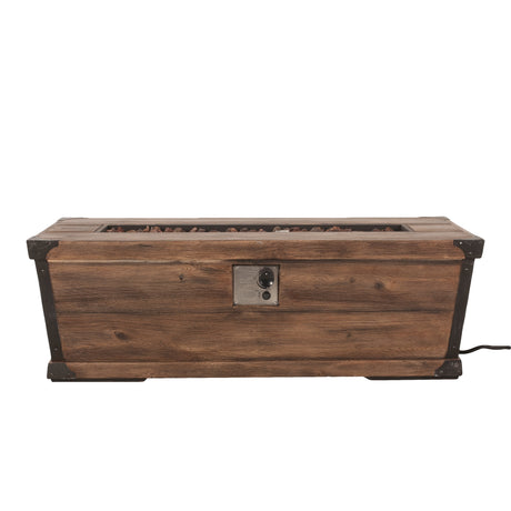 Delany Outdoor 50,000 BTU Lightweight Concrete Rectangular Fire Pit (No Tank Holder) by Christopher Knight Home