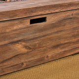 Delany Outdoor 56" 50,000 BTU Rectangular Light Weight Concrete Fire Pit by Christopher Knight Home