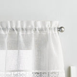 Delicate Lace 3-piece Curtain Tier and Valance Set