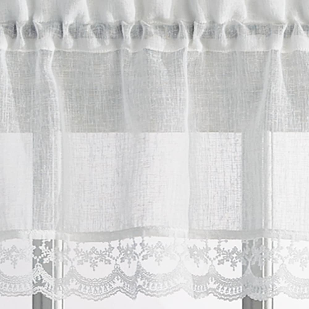 Delicate Lace 3-piece Curtain Tier and Valance Set