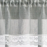 Delicate Lace 3-piece Curtain Tier and Valance Set