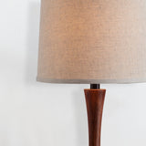 Delilah Mahogany Wood Grain and Oil Rubbed Bronze 24 Inch Accent Lamp