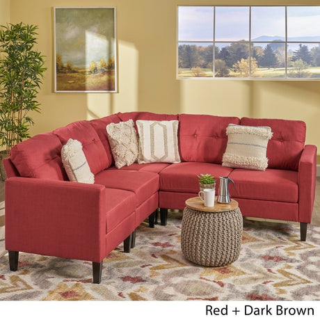 Delilah Mid-century Modern Sectional Sofa by Christopher Knight Home