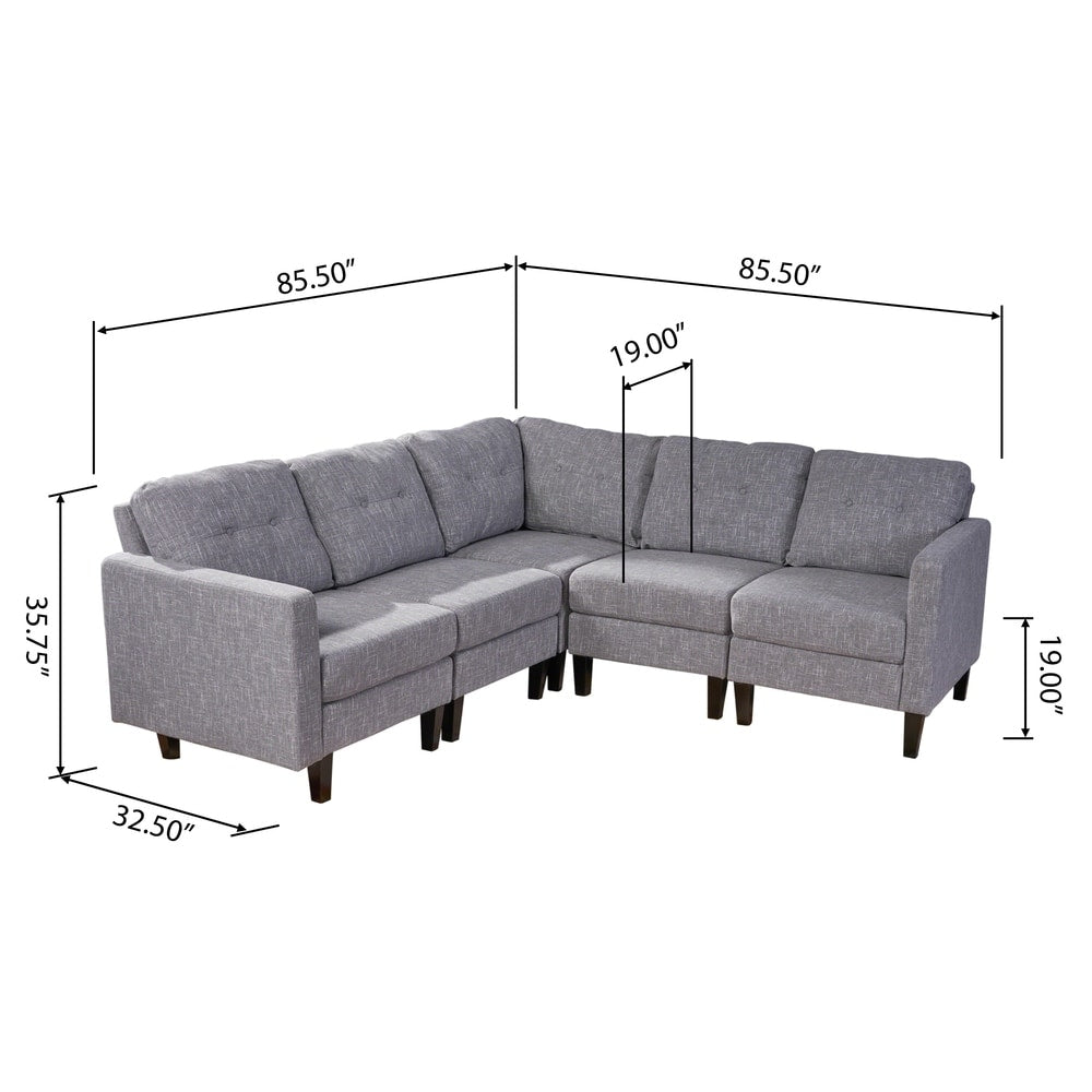 Delilah Mid-century Modern Sectional Sofa by Christopher Knight Home
