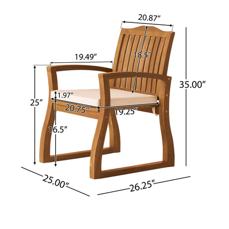 Della Wood Dining Chairs (Set of 2) by Christopher Knight Home
