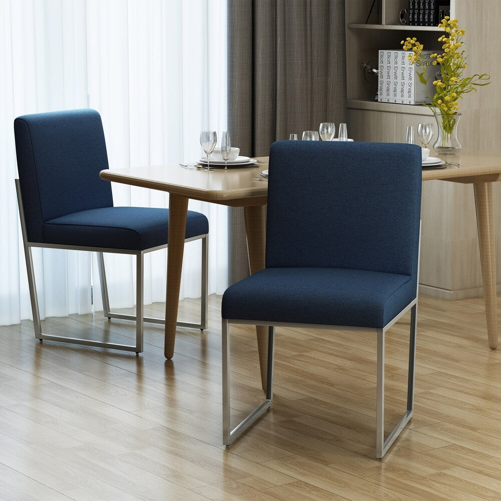Delma Modern Fabric Dining Chair (Set of 2) by Christopher Knight Home