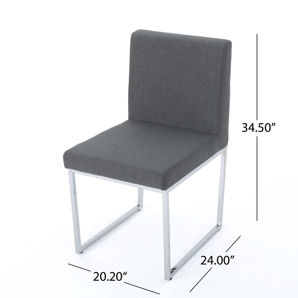 Delma Modern Fabric Dining Chair (Set of 2) by Christopher Knight Home