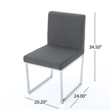 Delma Modern Fabric Dining Chair (Set of 2) by Christopher Knight Home
