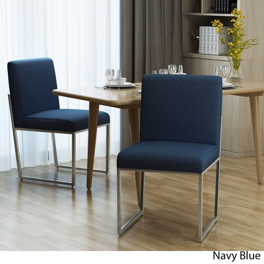 Delma Modern Fabric Dining Chair (Set of 2) by Christopher Knight Home