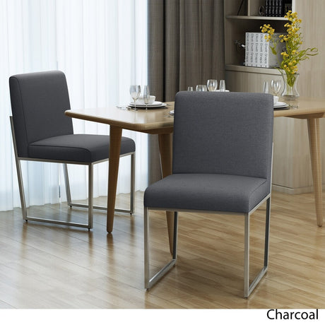 Delma Modern Fabric Dining Chair (Set of 2) by Christopher Knight Home