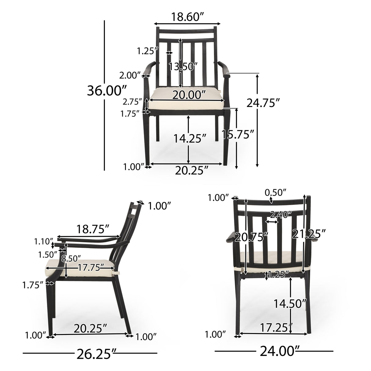 Delmar Outdoor 5 Piece Dining Set with Light Weight Concrete Table by Christopher Knight Home