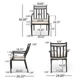 Delmar Outdoor 5 Piece Dining Set with Light Weight Concrete Table by Christopher Knight Home
