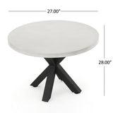 Delmar Outdoor 5 Piece Dining Set with Light Weight Concrete Table by Christopher Knight Home