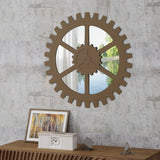 Delmore Industrial Gear Wall Mirror by Christopher Knight Home - N/A