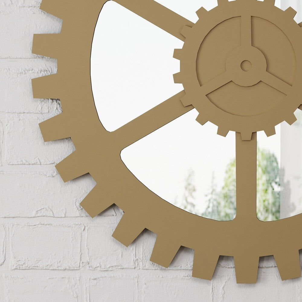 Delmore Industrial Gear Wall Mirror by Christopher Knight Home - N/A