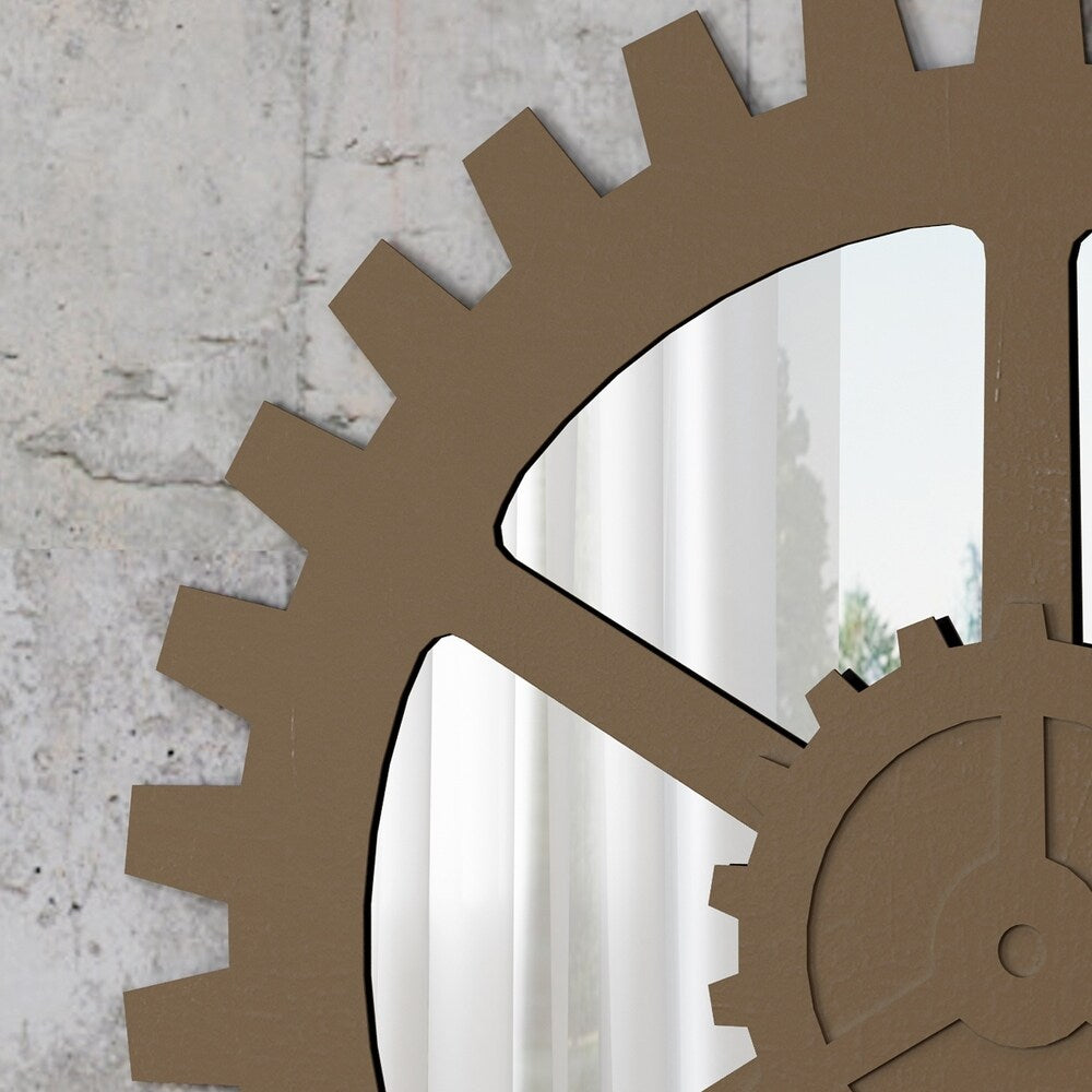 Delmore Industrial Gear Wall Mirror by Christopher Knight Home - N/A