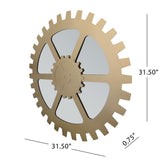 Delmore Industrial Gear Wall Mirror by Christopher Knight Home - N/A