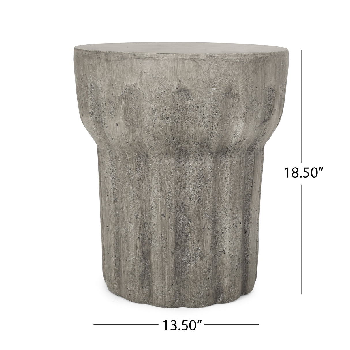 Delphinus Outdoor Contemporary Lightweight Concrete Accent Side Table by Christopher Knight Home - 15.75"W x 15.75"D x 18.00"H