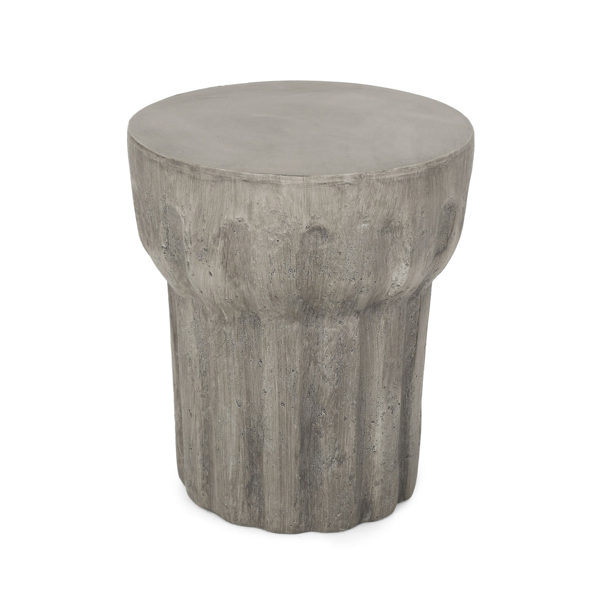 Delphinus Outdoor Contemporary Lightweight Concrete Accent Side Table by Christopher Knight Home - 15.75"W x 15.75"D x 18.00"H
