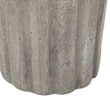 Delphinus Outdoor Contemporary Lightweight Concrete Accent Side Table by Christopher Knight Home - 15.75"W x 15.75"D x 18.00"H