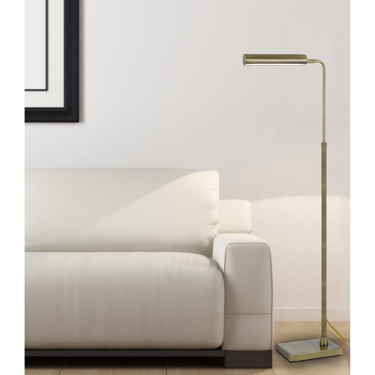Delray 58" Height Antique Brass Metal Floor Lamp - One Size